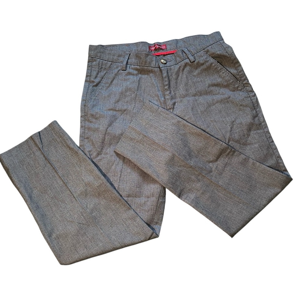 Driftwood Men's Slimfit Trouser Pant 32‎ Gray Office Work Business Pleated